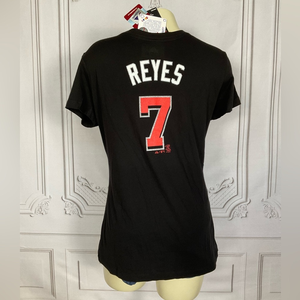 Majestic Genuine Merchandise MLB Miami Marlins Women’s Short Sleeve Shirt Large - Picture 2 of 5